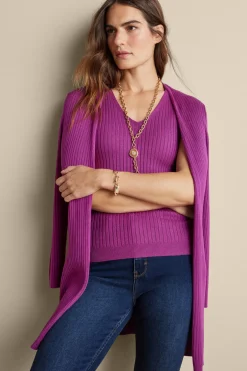 Soft Essential Ribbed Long Cardi