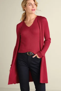 Soft Essential Ribbed Long Cardi