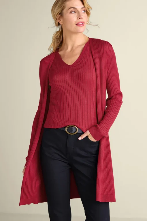 Soft Essential Ribbed Long Cardi