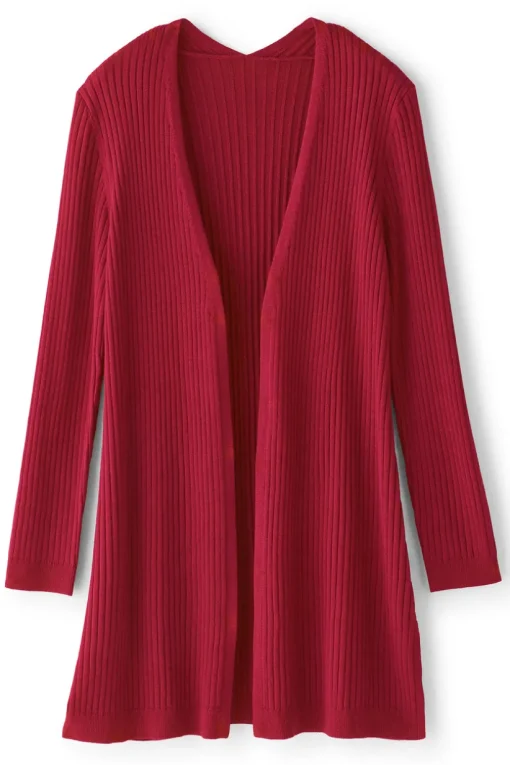 Soft Essential Ribbed Long Cardi