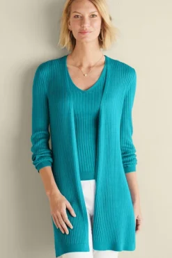 Soft Essential Ribbed Long Cardi