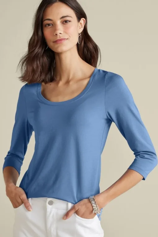 Soft Essential Supima 3/4 Sleeve Tee I