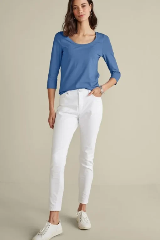 Soft Essential Supima 3/4 Sleeve Tee I