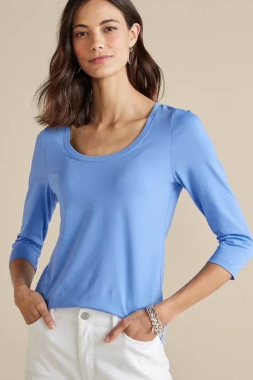 Soft Essential Supima 3/4 Sleeve Tee