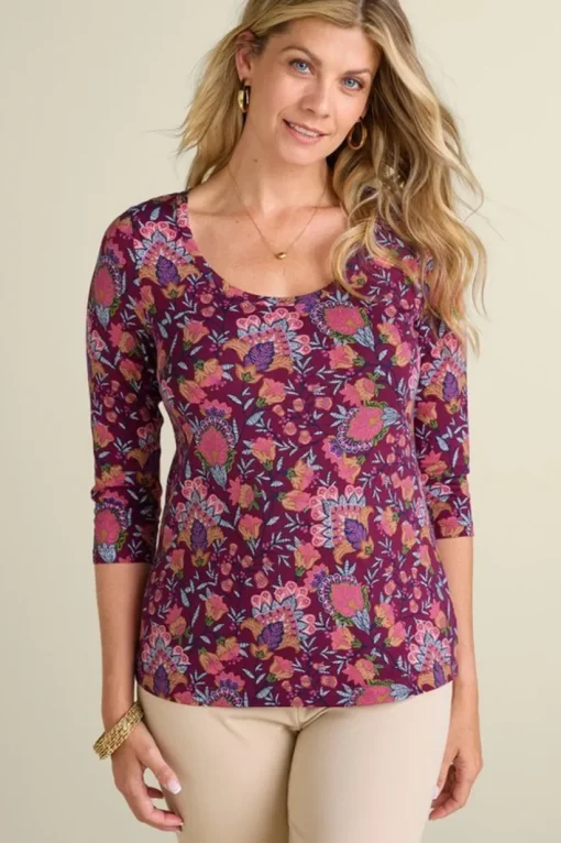 Soft Essential Supima 3/4 Sleeve Tee