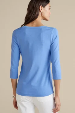 Soft Essential Supima 3/4 Sleeve Tee I