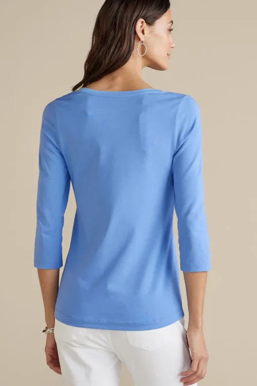 Soft Essential Supima 3/4 Sleeve Tee I