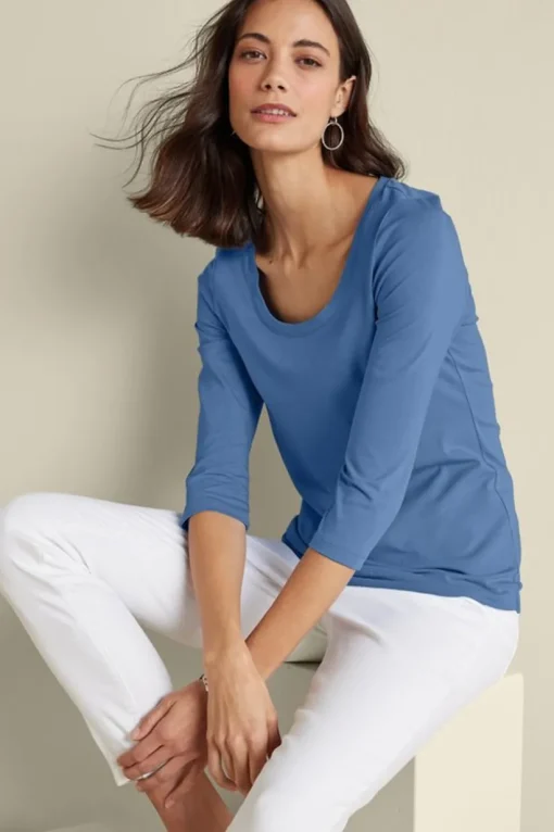 Soft Essential Supima 3/4 Sleeve Tee I