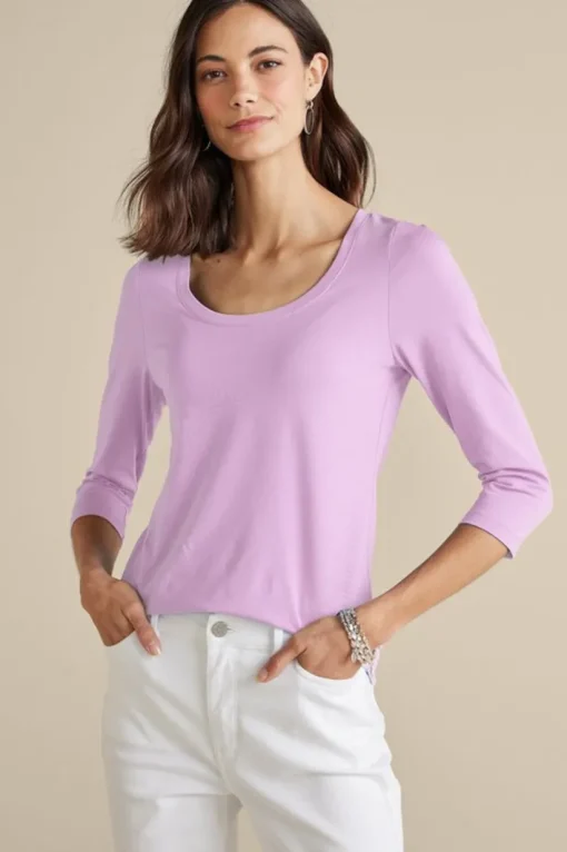 Soft Essential Supima 3/4 Sleeve Tee I