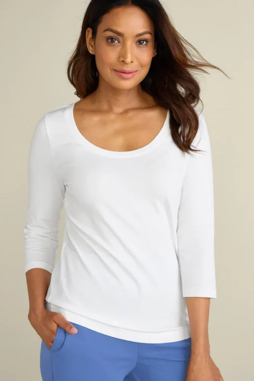 Soft Essential Supima 3/4 Sleeve Tee I