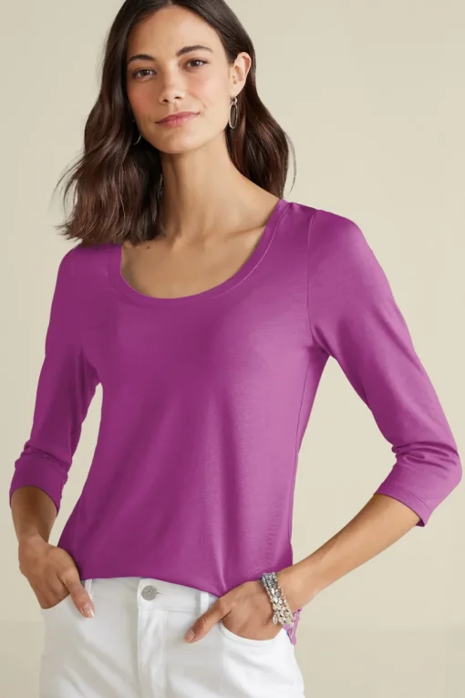 Soft Essential Supima 3/4 Sleeve Tee I