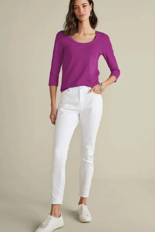 Soft Essential Supima 3/4 Sleeve Tee I