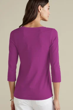 Soft Essential Supima 3/4 Sleeve Tee I