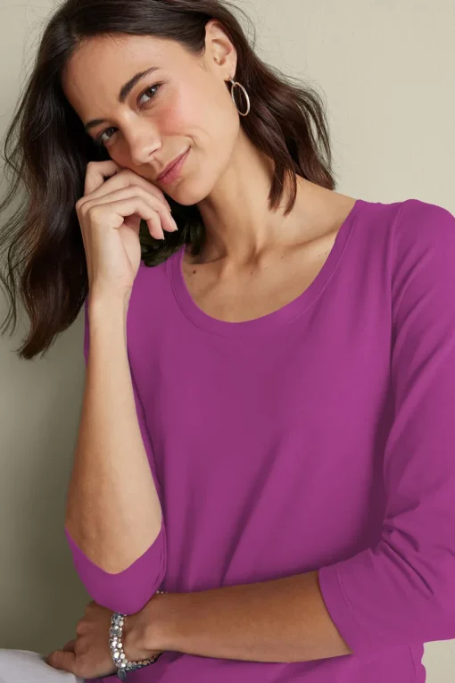 Soft Essential Supima 3/4 Sleeve Tee I