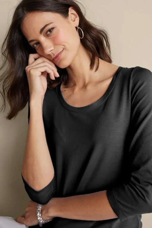 Soft Essential Supima 3/4 Sleeve Tee I