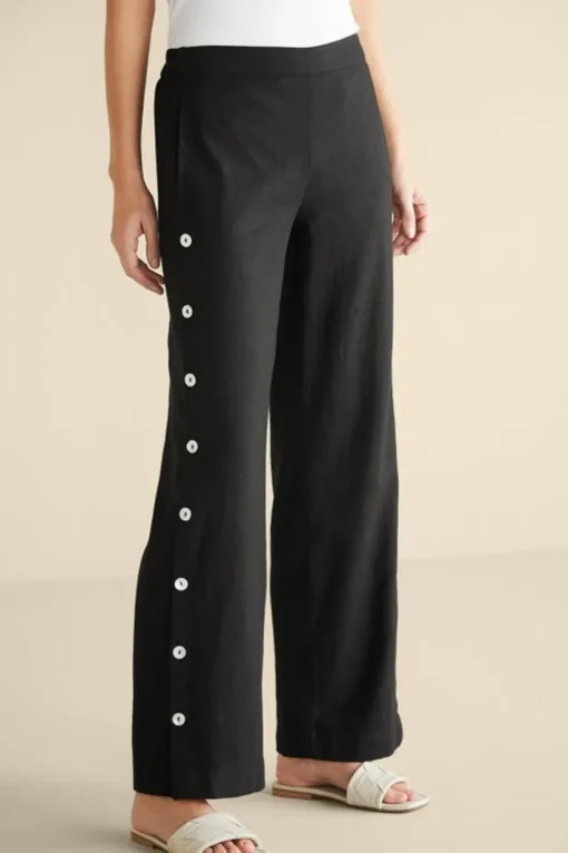 Sonoma Linen Blend Wide Leg Pants