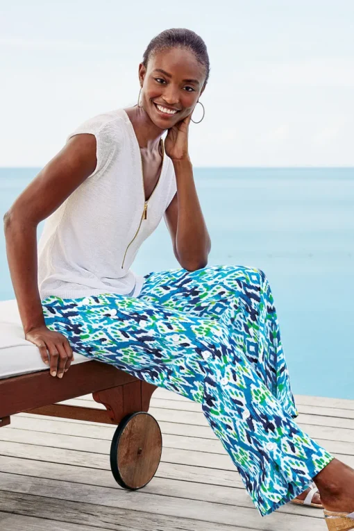 Sonoma Linen Blend Wide Leg Pants