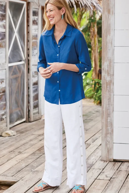 Sonoma Linen Blend Wide Leg Pants