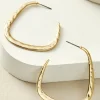 Soreli Hammered Hoop Earrings