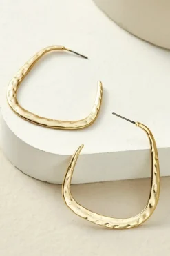 Soreli Hammered Hoop Earrings