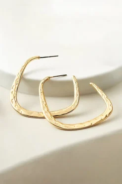 Soreli Hammered Hoop Earrings
