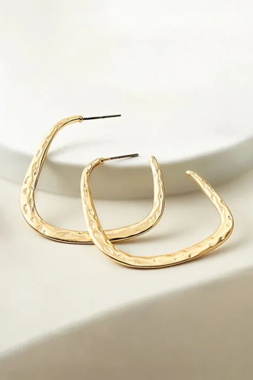 Soreli Hammered Hoop Earrings