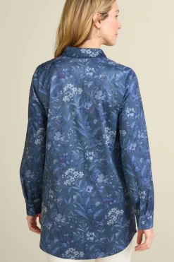 Stretch Faux Suede Boyfriend Tunic Shirt
