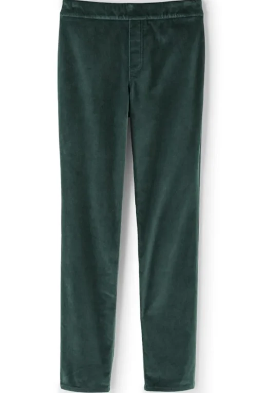 Sutton Velveteen Pull-On Slim Leg Pants