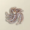 Swirl Around Burst Brooch