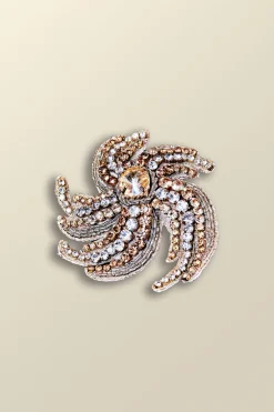 Swirl Around Burst Brooch