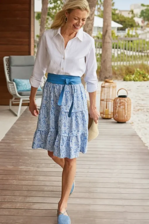 Talisa Linen Blend Skirt