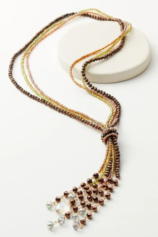 Taylor Beaded Tassel Necklace