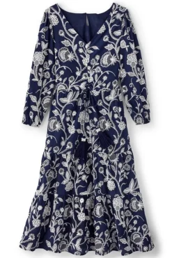 Tilda Embroidered Midi Dress