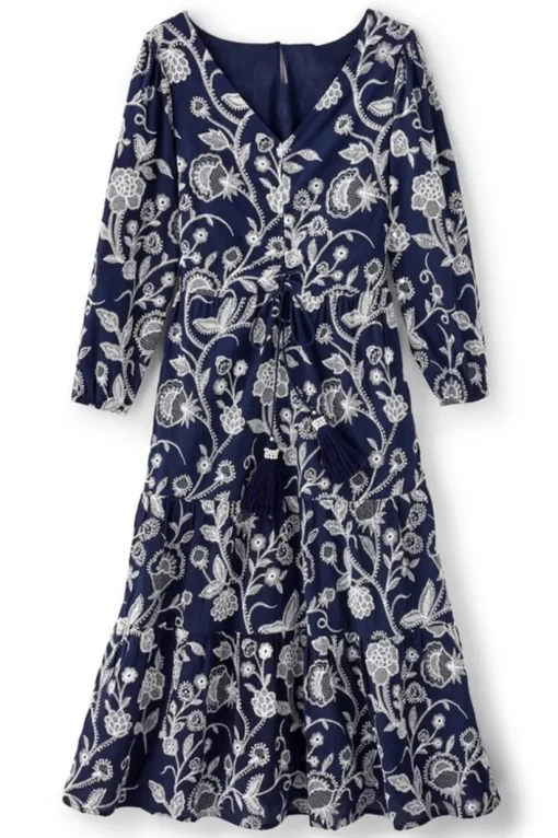 Tilda Embroidered Midi Dress