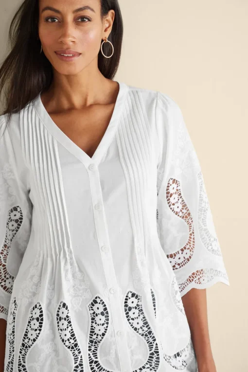 Trella Eyelet Top