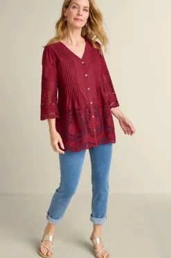 Trella Eyelet Top