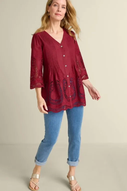 Trella Eyelet Top