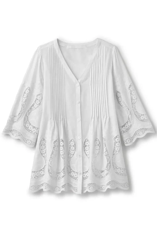 Trella Eyelet Top