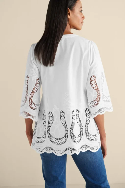 Trella Eyelet Top