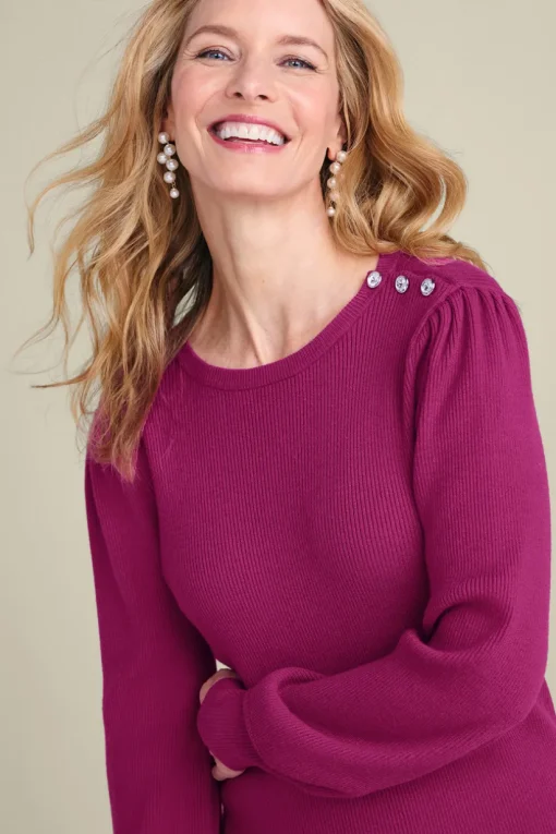 Tyla Button Shoulder Sweater