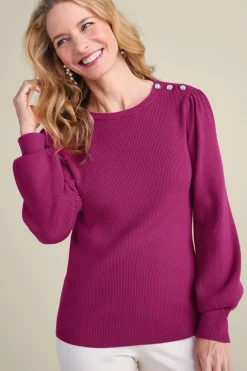 Tyla Button Shoulder Sweater