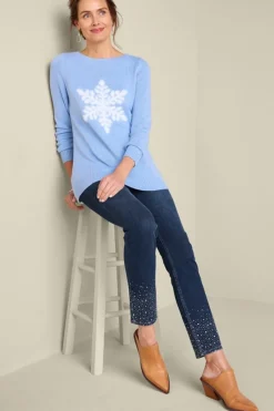 Ultimate Denim Crystal Pull-On Slim Leg Jeans