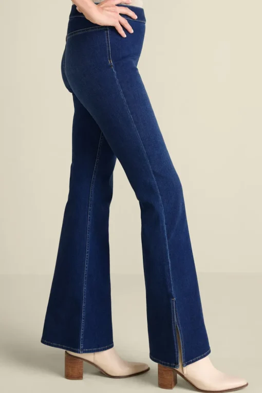 Ultimate Denim Slit Hem Flare Jeans