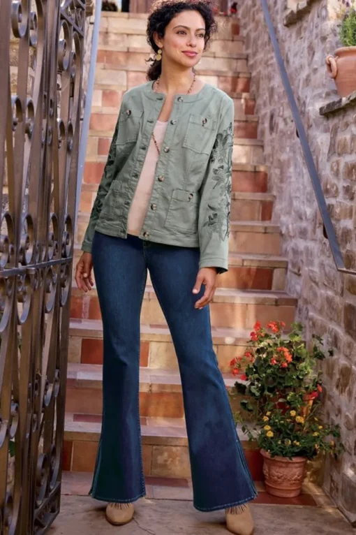 Ultimate Denim Slit Hem Flare Jeans