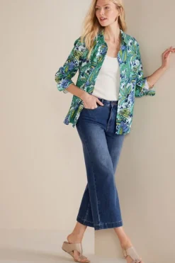 Ultimate Denim Wide Leg Crop Jeans