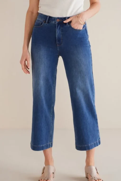 Ultimate Denim Wide Leg Crop Jeans
