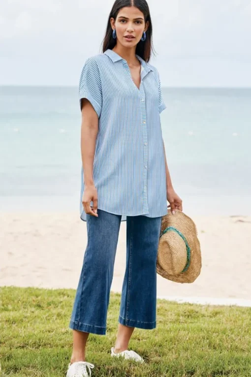 Ultimate Denim Wide Leg Crop Jeans