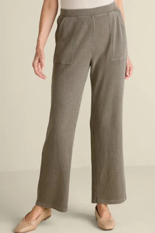Vala Waffle Pull-On Pants