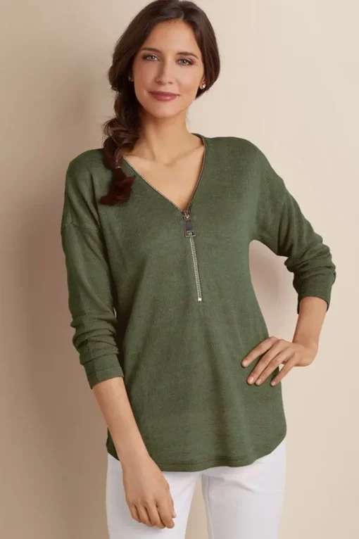 Valentina Zip Sweater