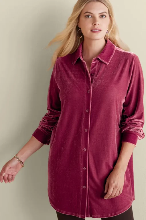 Velvet Boyfriend Tunic Shirt